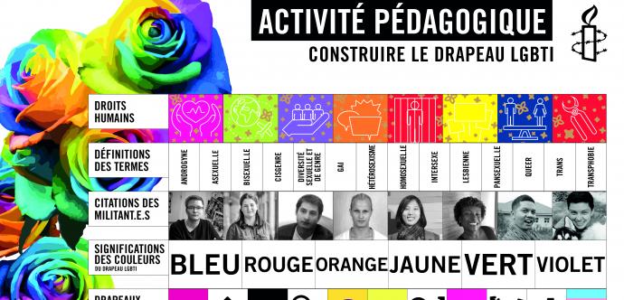 Activité pédagogique : reconstituer le drapeau LGBTI